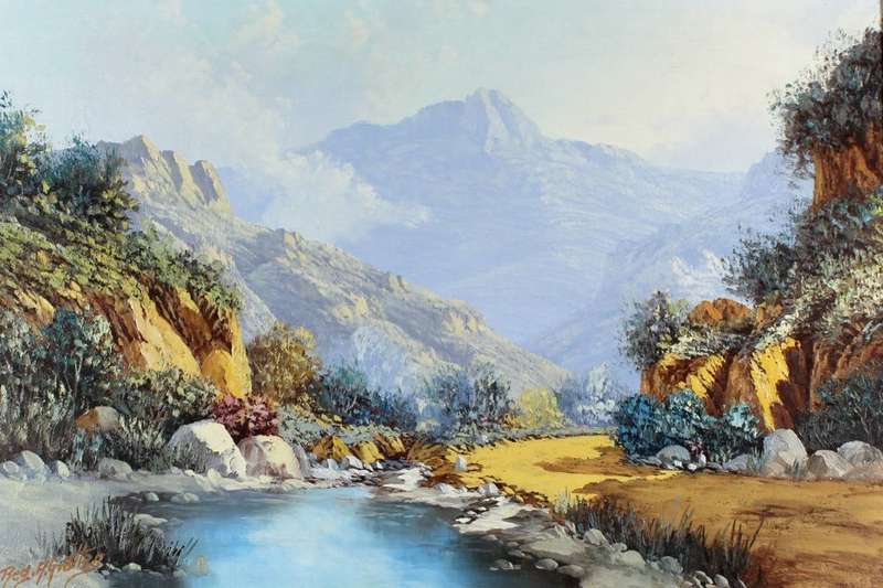 Reg Grattan - Landscape - Oil on canvas