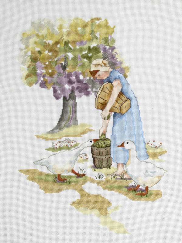 Feeding the duck's - Needle work