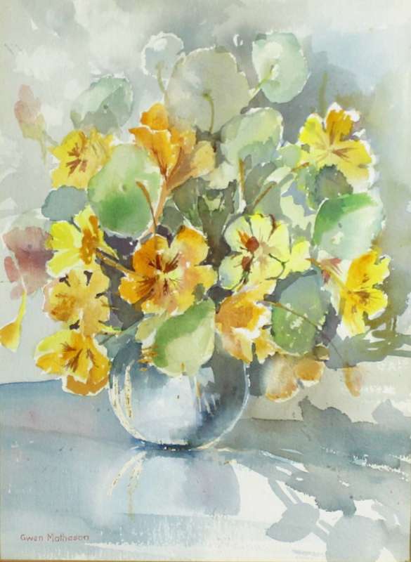 Gwen Matheson - Still life flowers - Beautiful! - Bid now!!