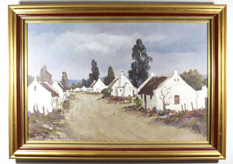 Charles van der Merwe - Cape Dutch houses - Investment art! - Stunning! - Bid now! *Free courier!