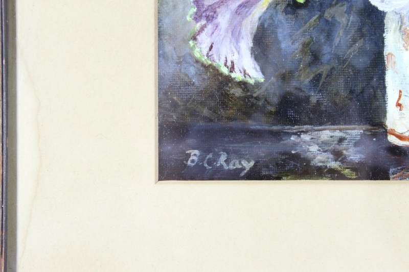 BC Ray - Still life flowers - A lovely little oil painting!! - Bid now!!