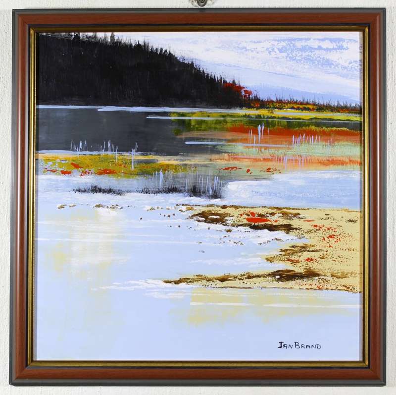 Jan Brand - Lake scene - Magnificent art!! - Bid now!
