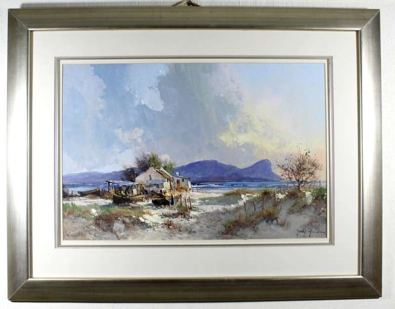 Gerrit Roon - Seascape with house on beach - Investment art at its finest! - Bid now!!*Free courier!