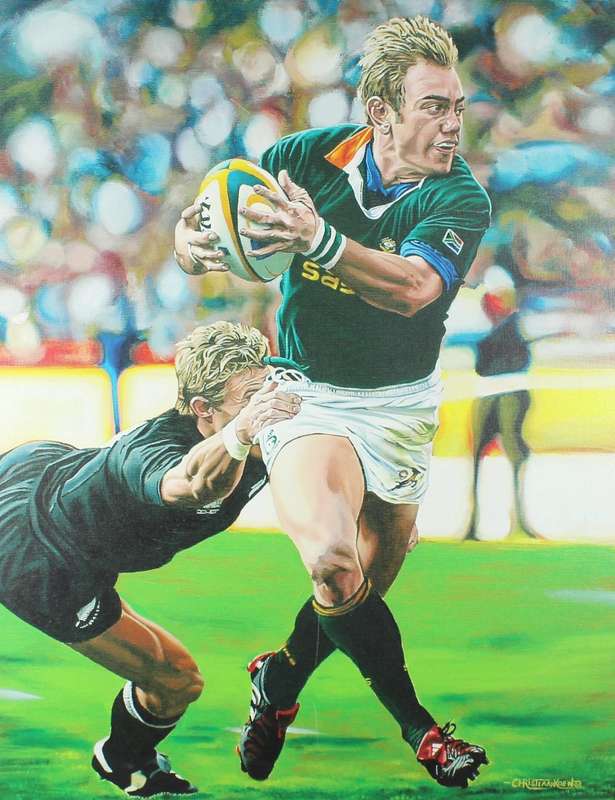 Christiaan Koen print of Marius Joubert - In full flight