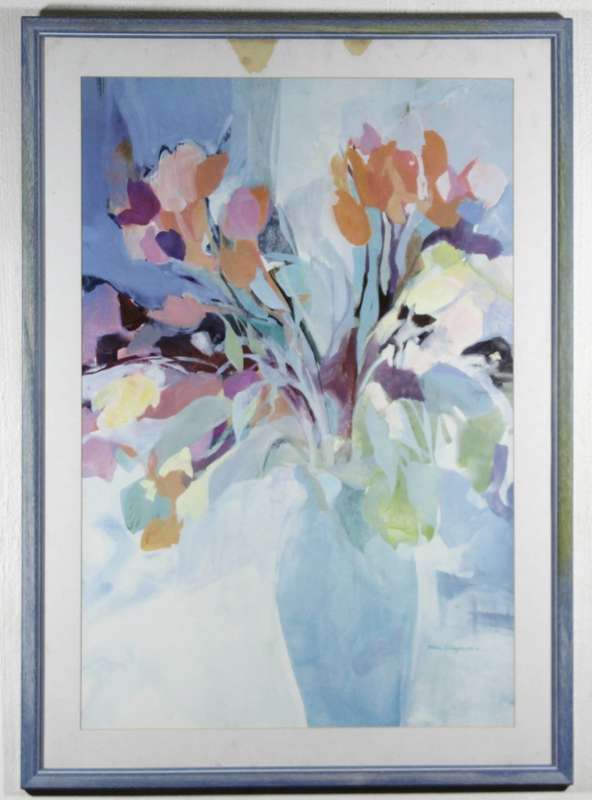 Very large still life flower print