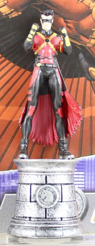 DC Chess Collection - Hand Painted Metallic Resin - Red Robin + Book - Bid Now!