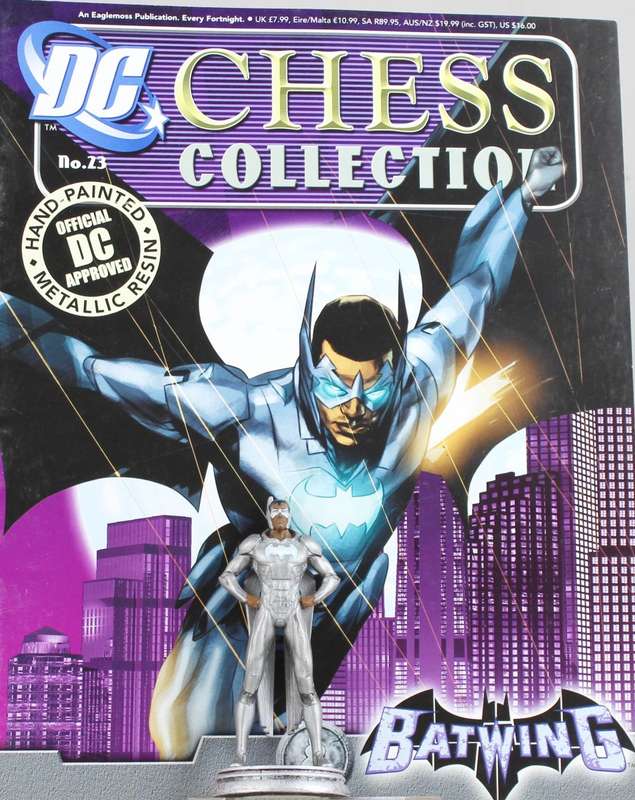 DC Chess Collection - Hand Painted Metallic Resin - Batwing + Book - Bid Now!