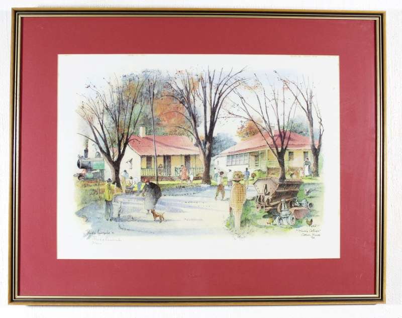 Phillip Bauwcombe - Mines cottages, Crown Mines - Signed print