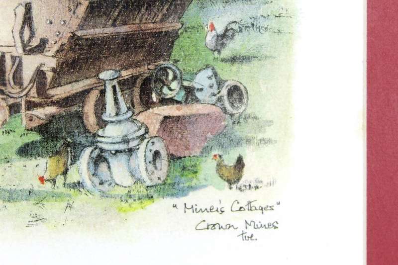 Phillip Bauwcombe - Mines cottages, Crown Mines - Signed print