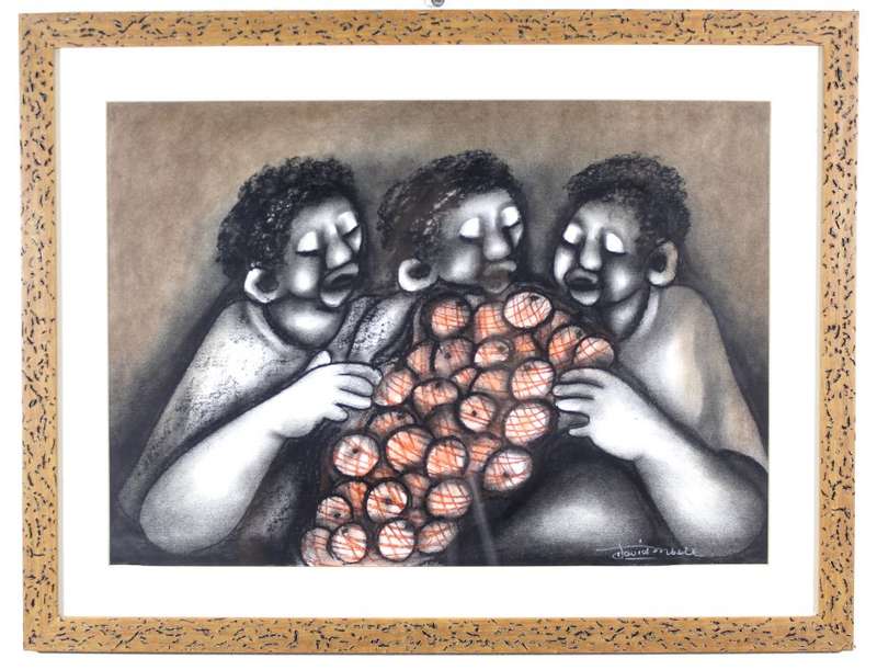 David Mbele - 3 Figures with fruit
