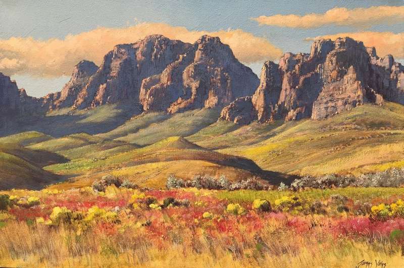 James Yates - Jonkerhoeks Mountains - Magnificent investment art!! - Bid now!