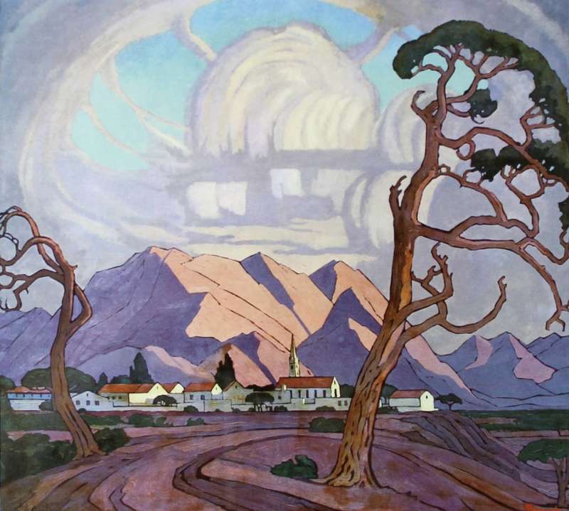Pierneef - Station Panel - Karabib, SWA - Iconic scene - A beautiful print!! Bid now!