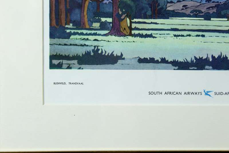 Pierneef - Station Panel - Bushveld, Transvaal - Iconic scene - A beautiful print!! Bid now!