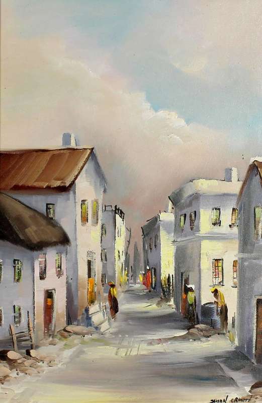 Susan Cronje - Street scene - A beautiful treasure!! - Bid now!