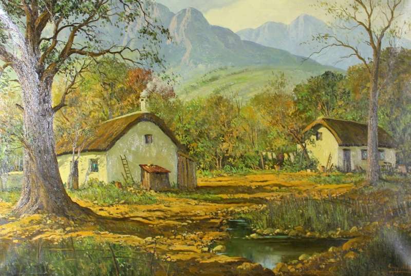 Casey van der Leek - Cape Dutch farm scene