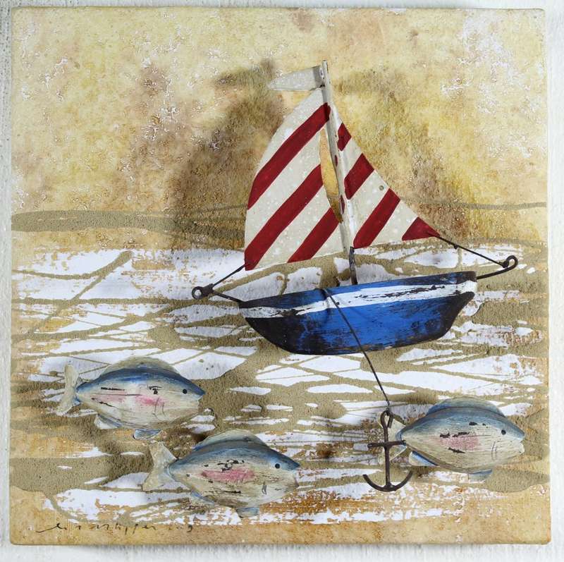 Sailboat - Signed 3D painting