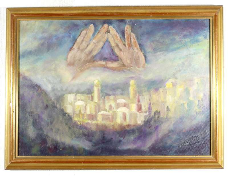 Hands over Jerusalem - Signed