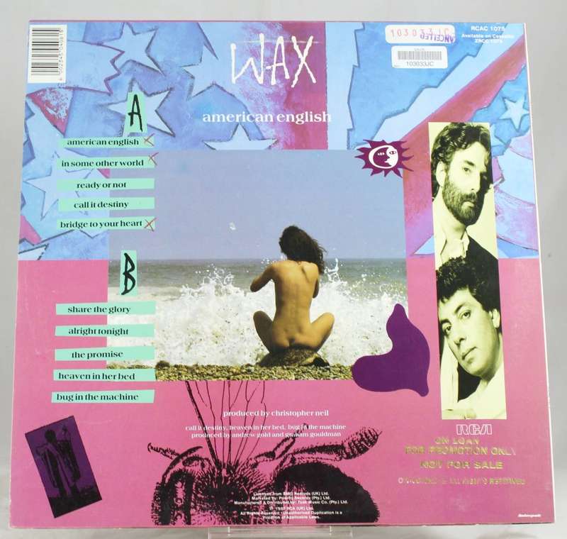 WAX - American english - LP - a treasure from 1987