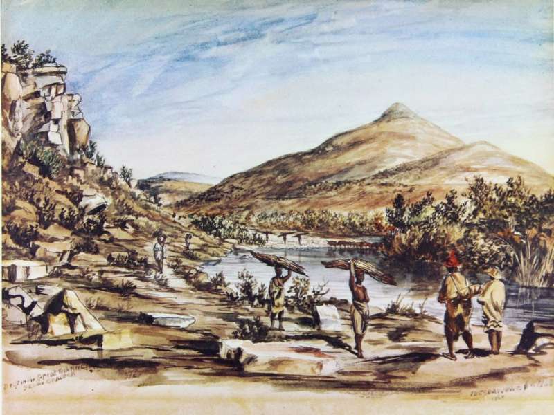 Thomas Baines - Drift in the Groot Fish River, below Cradock