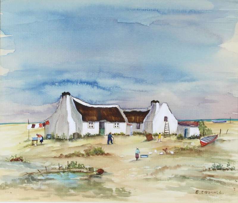 E Eborall - Fisherman`s houses