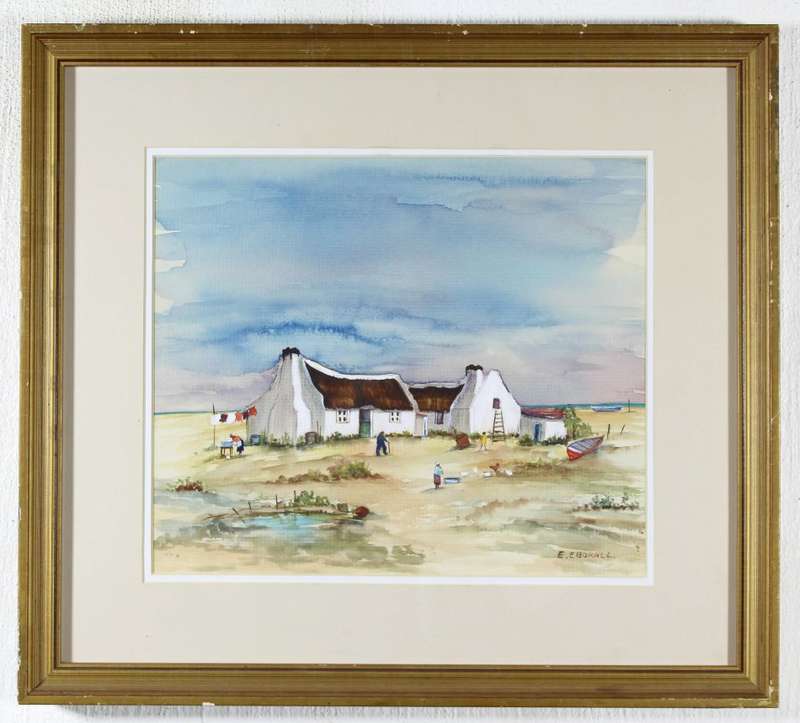 E Eborall - Fisherman`s houses