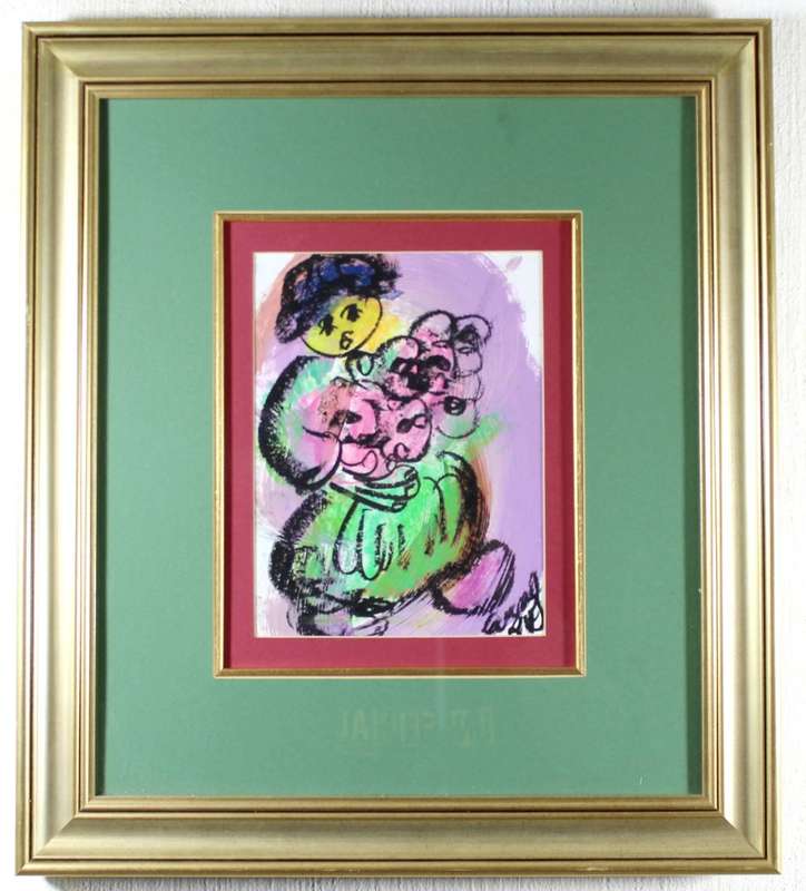 Emma Ray - Abstract figure with flowers