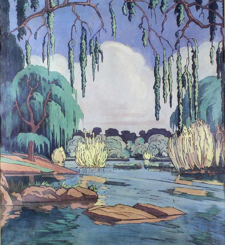 Pierneef - Station Panel - Vaal River, Parys - Iconic scene - A beautiful print!! Bid now!