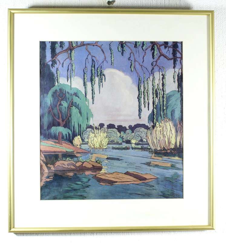 Pierneef - Station Panel - Vaal River, Parys - Iconic scene - A beautiful print!! Bid now!