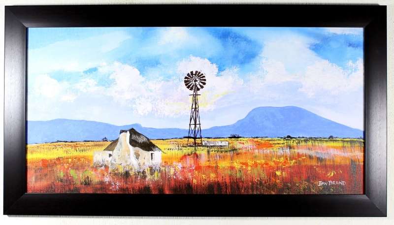 Jan Brand - Windmill in a landscape - Magnificent art!! - Bid now!