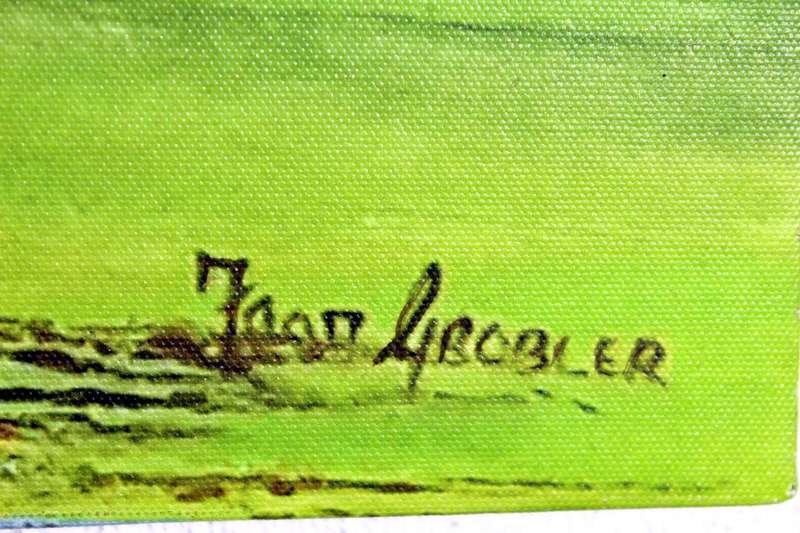 Faan Grobler - Farmscene at the foot of the mountains - Magnificent investment art!! - Bid now!