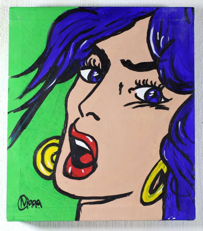 Pop Art - Woman with blue eyes
