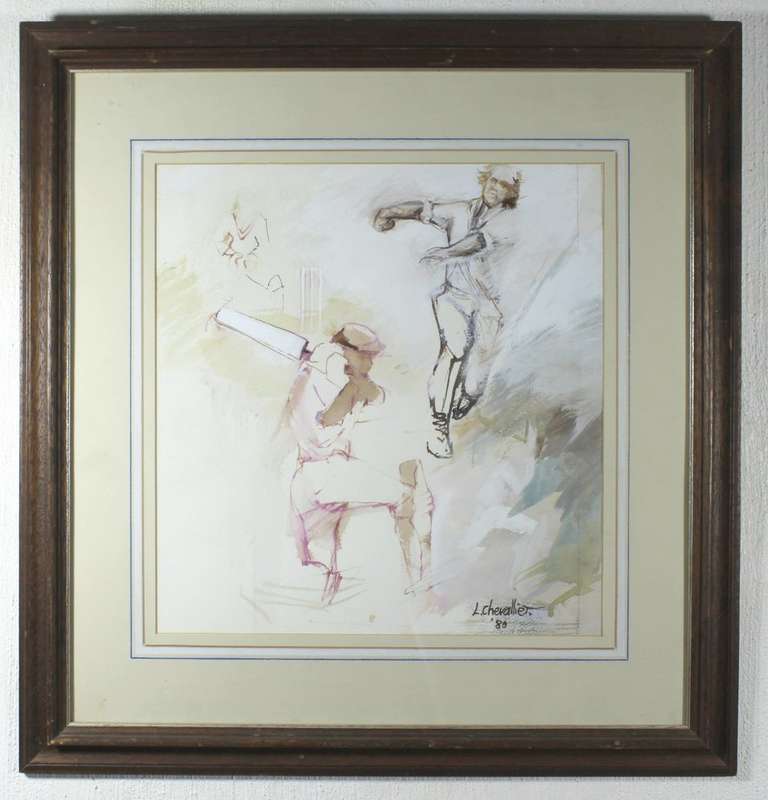 L Chevalier- Mike Proctor bowling