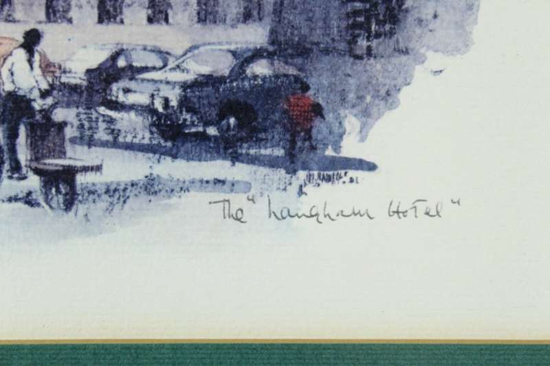 Phillip Bauwcombe - The Langam Hotel - Signed print - A little treasure! Bid now!