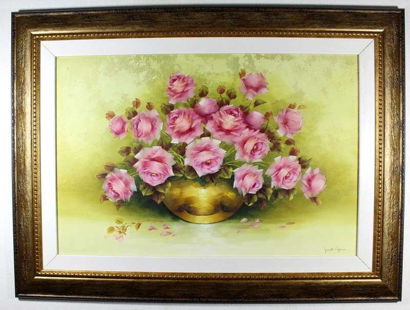 Jeanette Dykman - Still life pink roses