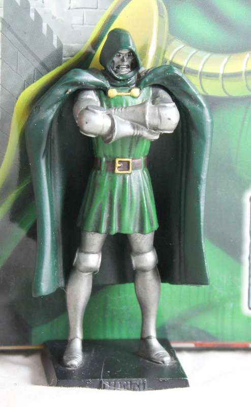 Classic Marvel collection - lead, hand painted figurine with book - Doctor Doom