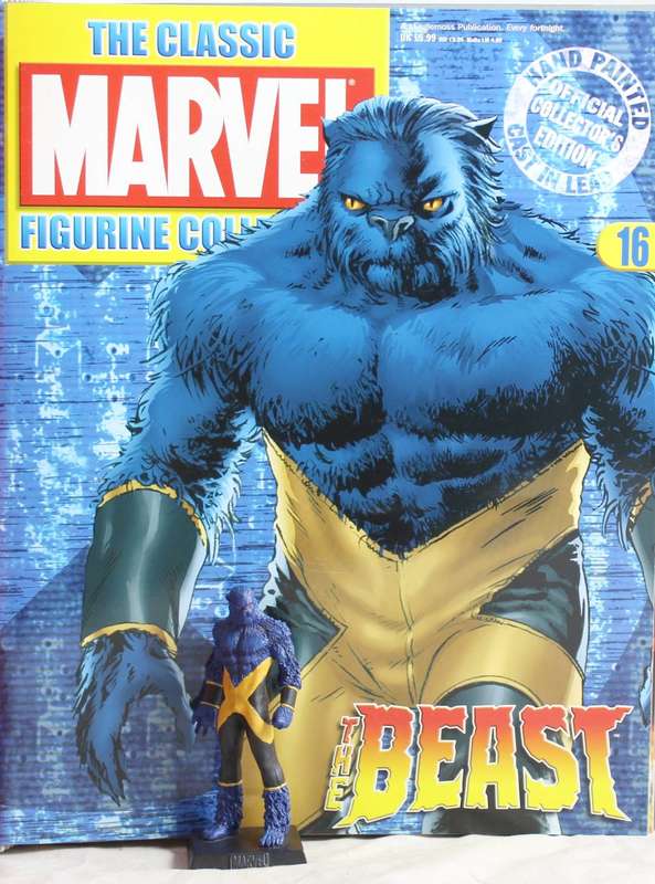 Classic Marvel collection - lead, hand painted figurine with book - the Beast