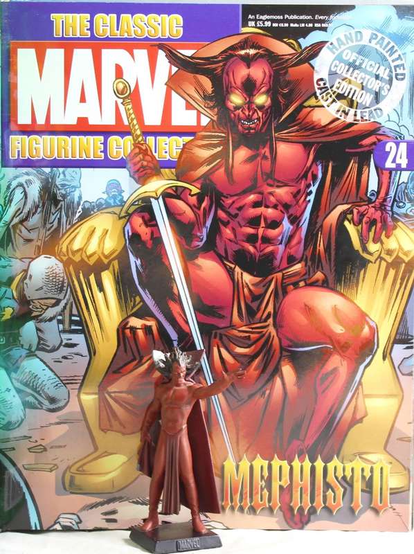 Classic Marvel collection - lead, hand painted figurine with book - Mephisto