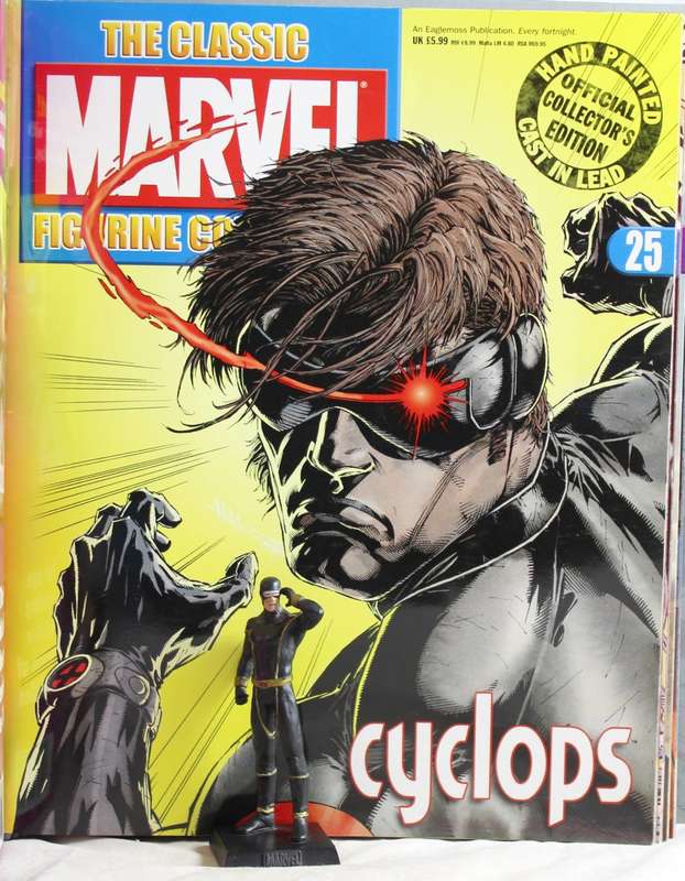 Classic Marvel collection - lead, hand painted figurine with book - Cyclops