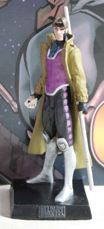 Classic Marvel Collection - Lead, hand painted figurine with book - Gambit - #35