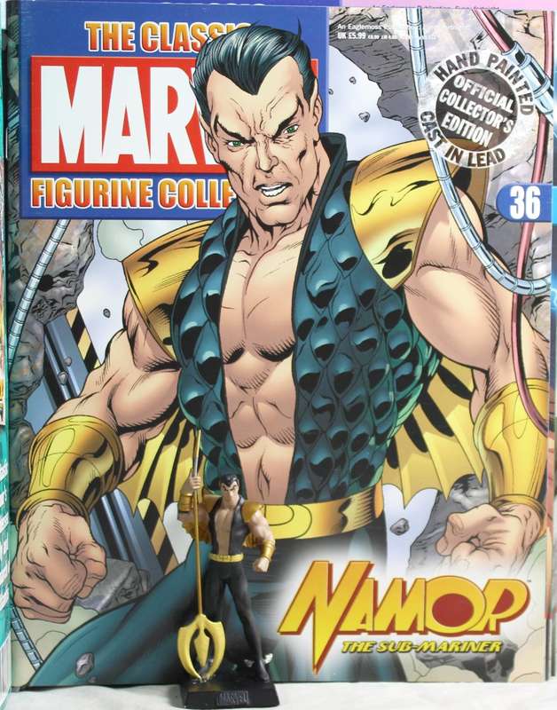 Classic Marvel collection - lead, hand painted figurine with book - Namor