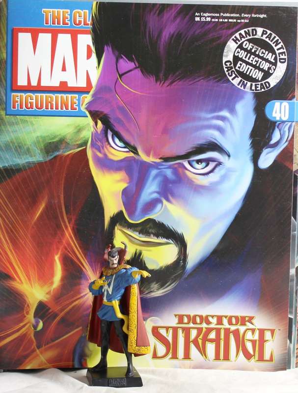 Classic Marvel collection - lead, hand painted figurine with book - Doctor Strange