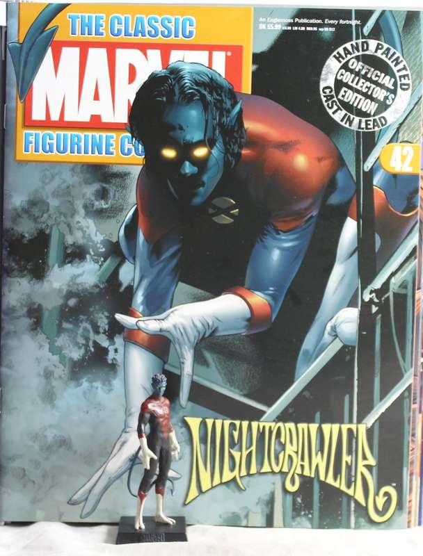 Classic Marvel collection - lead, hand painted figurine with book - Nightcrawler