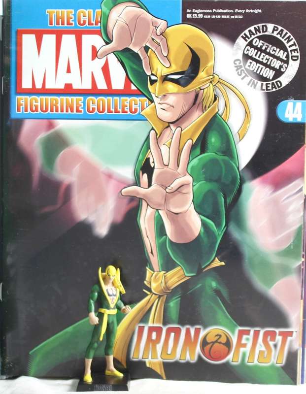 Classic Marvel collection - lead, hand painted figurine with book - Iron Fist