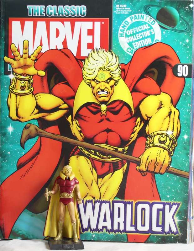 Classic Marvel collection - lead, hand painted figurine with book - Adam Warlock