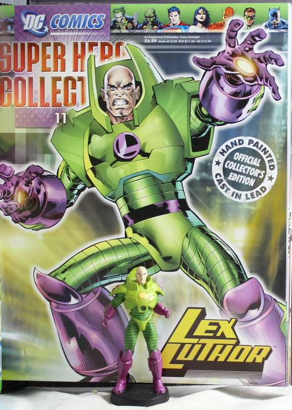 DC comics - lead, hand painted figurine with book - Lex Luthor #11
