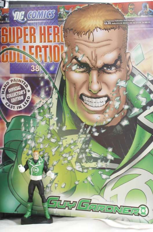 DC comics - lead, hand painted figurine with book - Guy Gardner #38