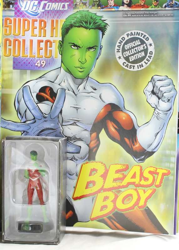 DC comics - lead, hand painted figurine with book - Beast Boy #49