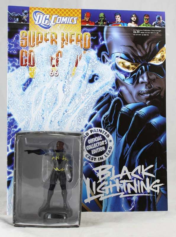 DC comics - lead, hand painted figurine with book - Black Lightning #66