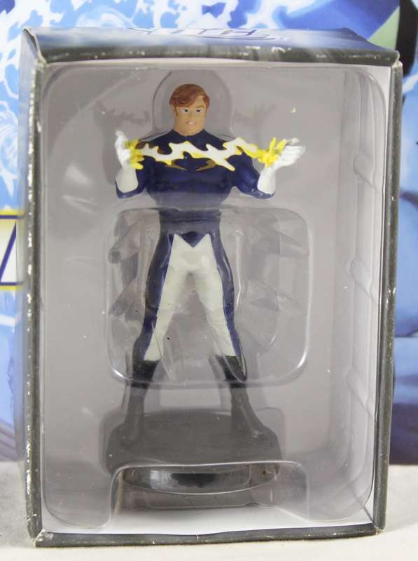 DC comics - lead, hand painted figurine with book - Lightning Lad #71