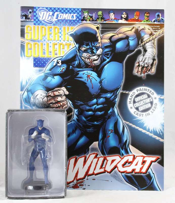 DC comics - lead, hand painted figurine with book - Wildcat #73